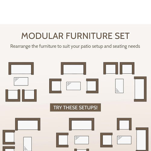 4 PCS Patio Furniture Set, Outdoor Rattan Wicker Conversation Set with Coffee Table, 2-Seater Sofa, 2 Arm Chairs for Home, Yard, Backyard 4 PCS Patio Furniture Set, Outdoor Rattan Wicker Conversation Set with Coffee Table, 2-Seater Sofa, 2 Arm Chairs for Home, Yard, Backyard